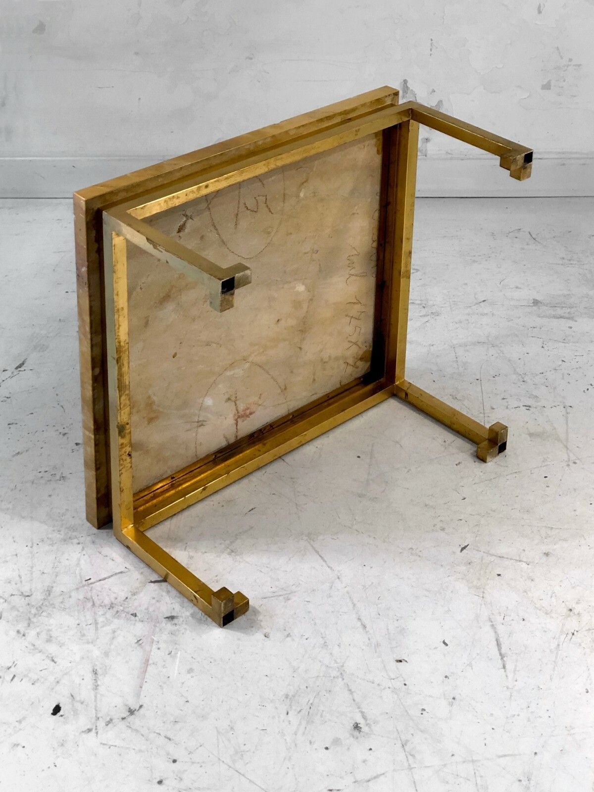 Furniture 1970 House Ramsey Marble Low Table Post Modernist Shabby Chic Roger Thibier photo