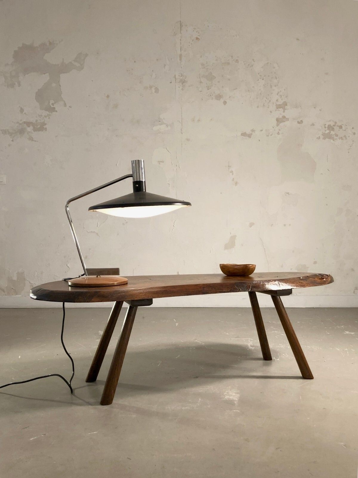1950 Modernist Brutalist Free Form Coffee Table Nakashima Noll Reconstruction