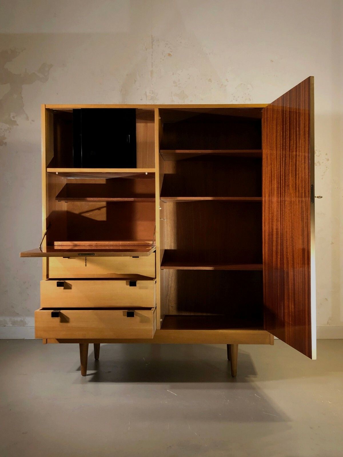 1950 Modernist Cabinet Reconstruction Arp Alain Richard Guariche Motte Charron photo for sale