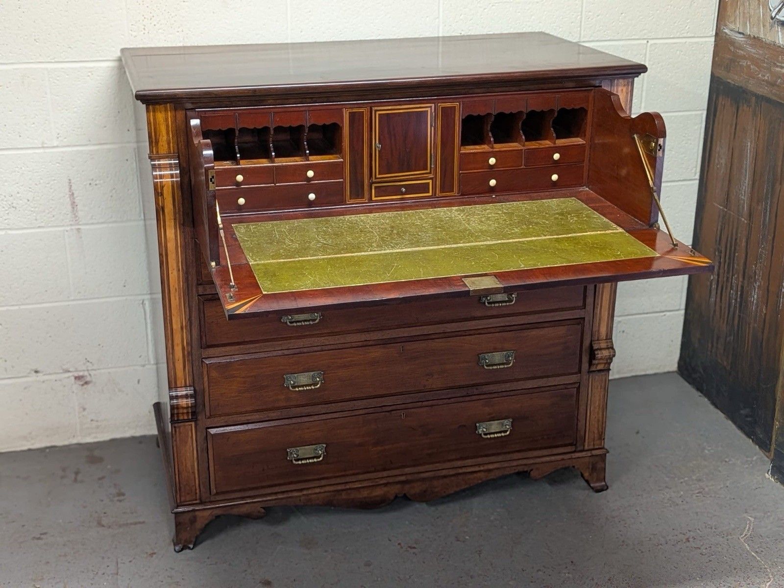 875.0 Georgian Mahogany Chest Secretaire photo