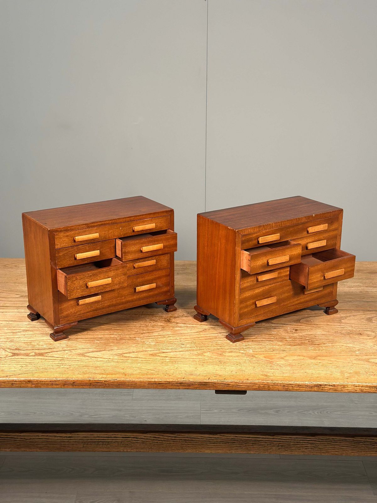 A Pair Of Antique Miniature Chest Of Drawers photo furniture