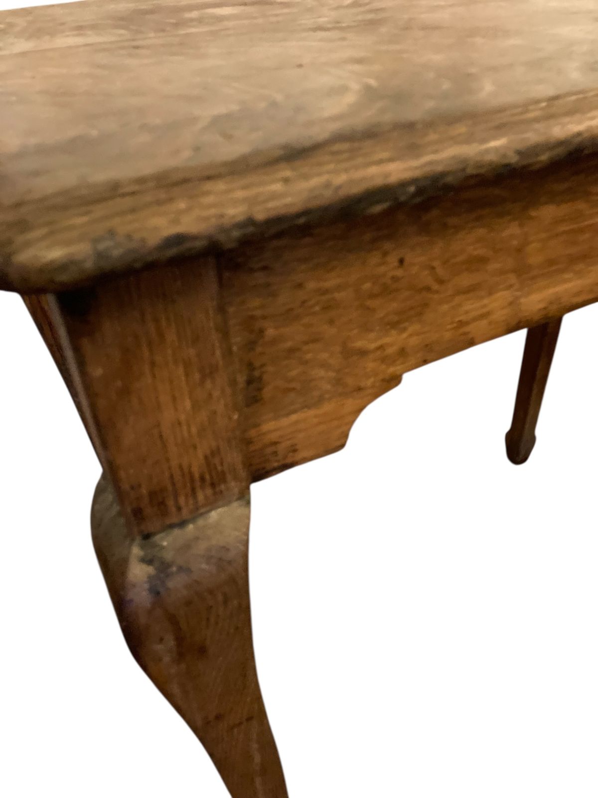 photo for sale Antique Elm Wood Side Or Occassional Table Early 1900's