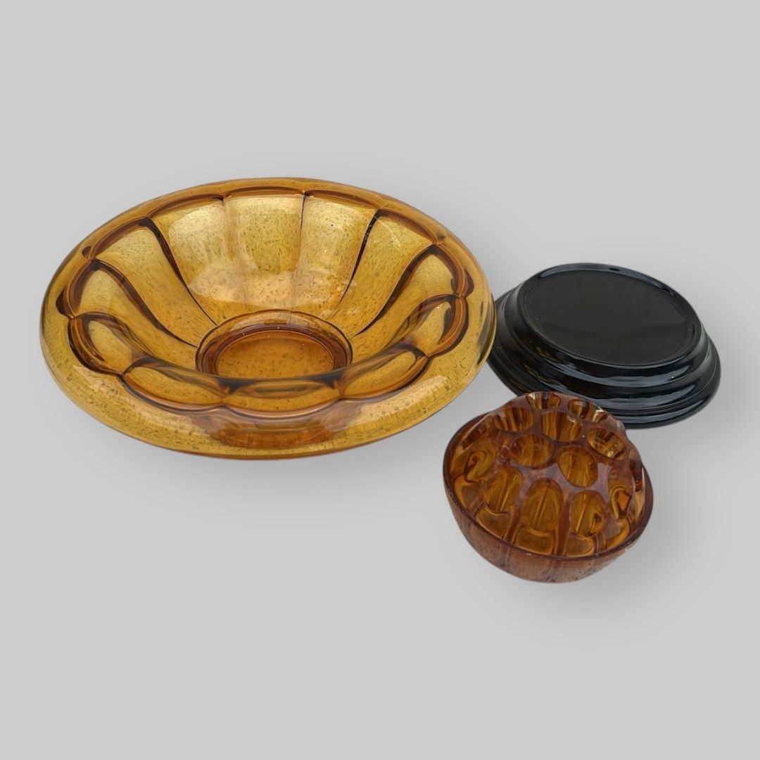 Davidson Glass Posy Bowl, 1930s photo buy