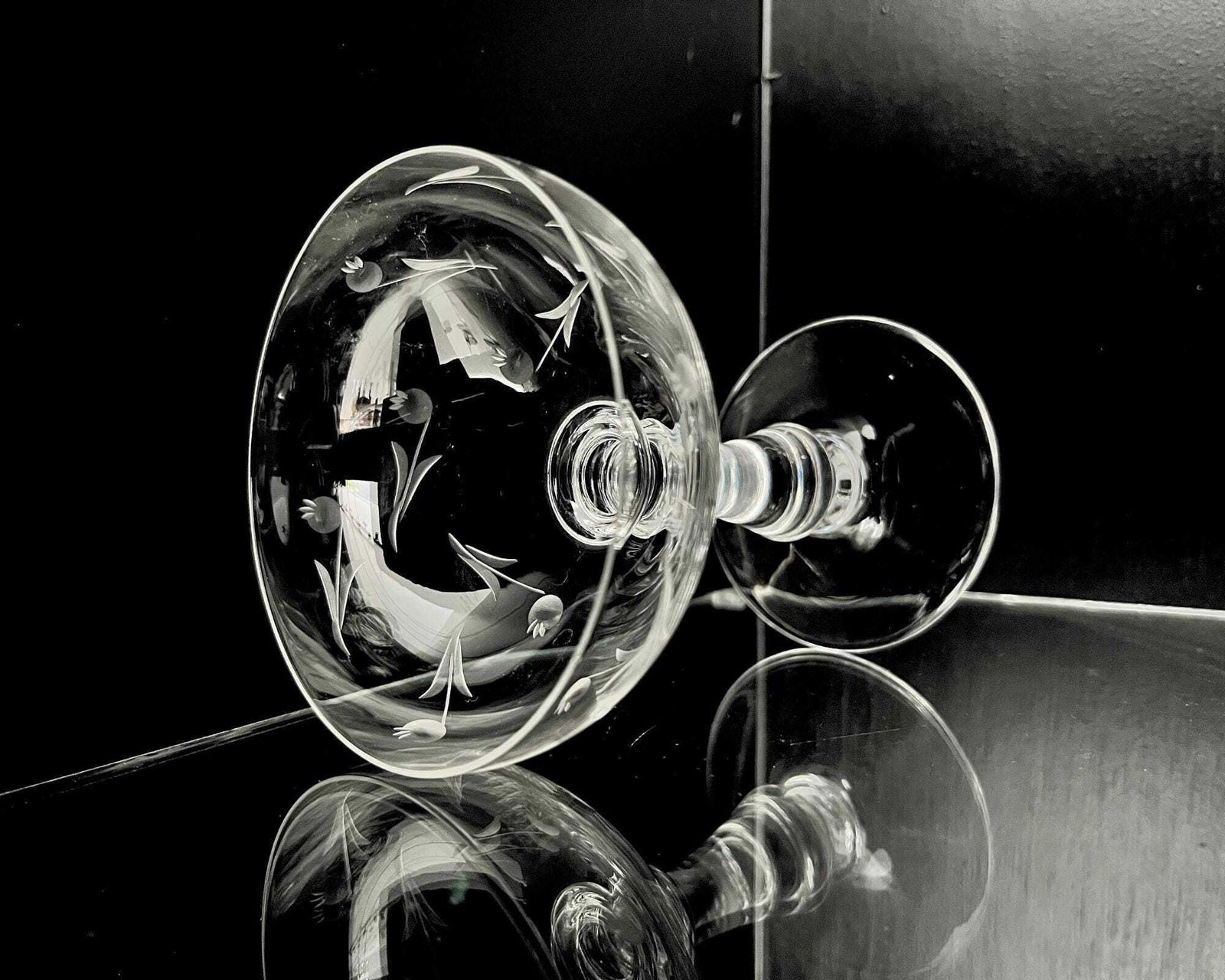 Crystal Champagne Glasses | 5pcs | French Coupes | Amazing Sound photo Home Decor