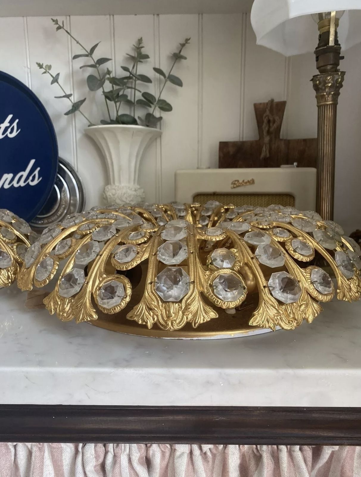 Pair Of Mid Century Plafoniere Ceiling Lights By Peris Andreu For S.A.Riper photo Lighting