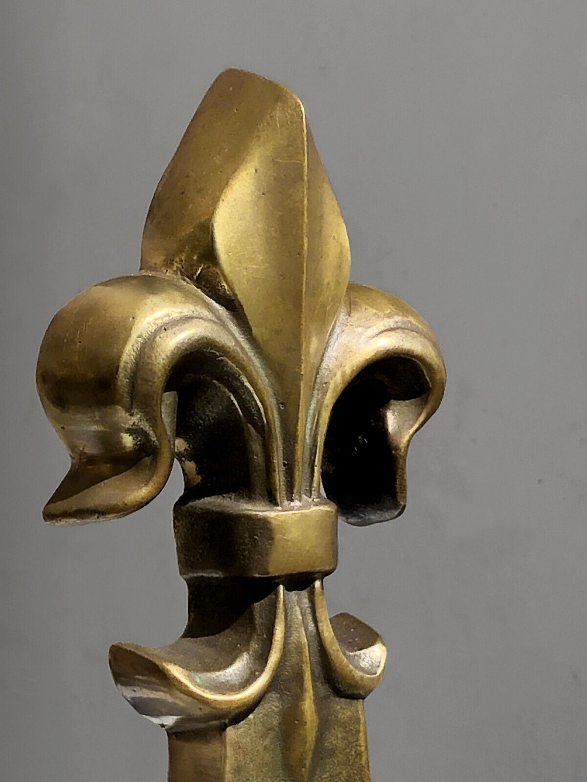1950 Fleur De Lys Andirons Neo Classical Habby Chic Fire Arts photo furniture