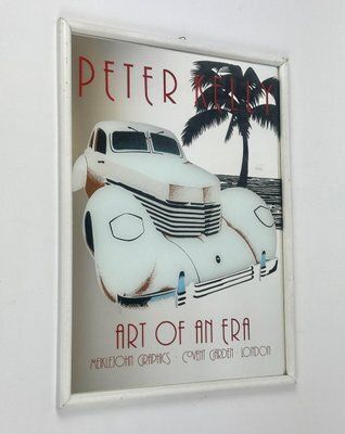 Art Deco Style Peter Kelly Art Of An Era Advertising Mirror, 1980s photo vinterior