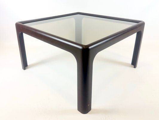 Space Age Coffee Table With Glass Top Attributed To Peter Ghyczy For Horn Collection, 1960s