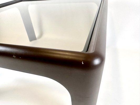 Space Age Coffee Table With Glass Top Attributed To Peter Ghyczy For Horn Collection, 1960s photo 316.0
