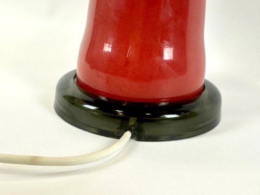 Mid Century Modern Mushroom Table Lamp By Karin Korn For Beleuchtungsglaskombinat Görlitz, 1960s photo vintage