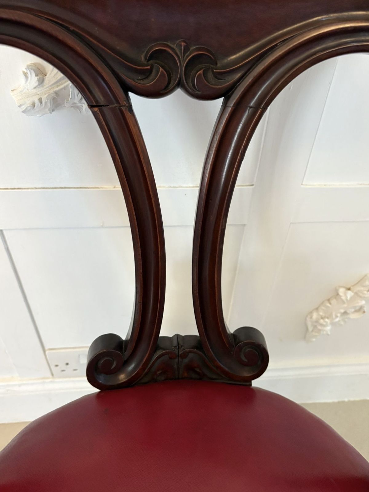 photo for sale Set Of Six Antique 19th Century Superb Quality Carved Mahogany Dining Chairs