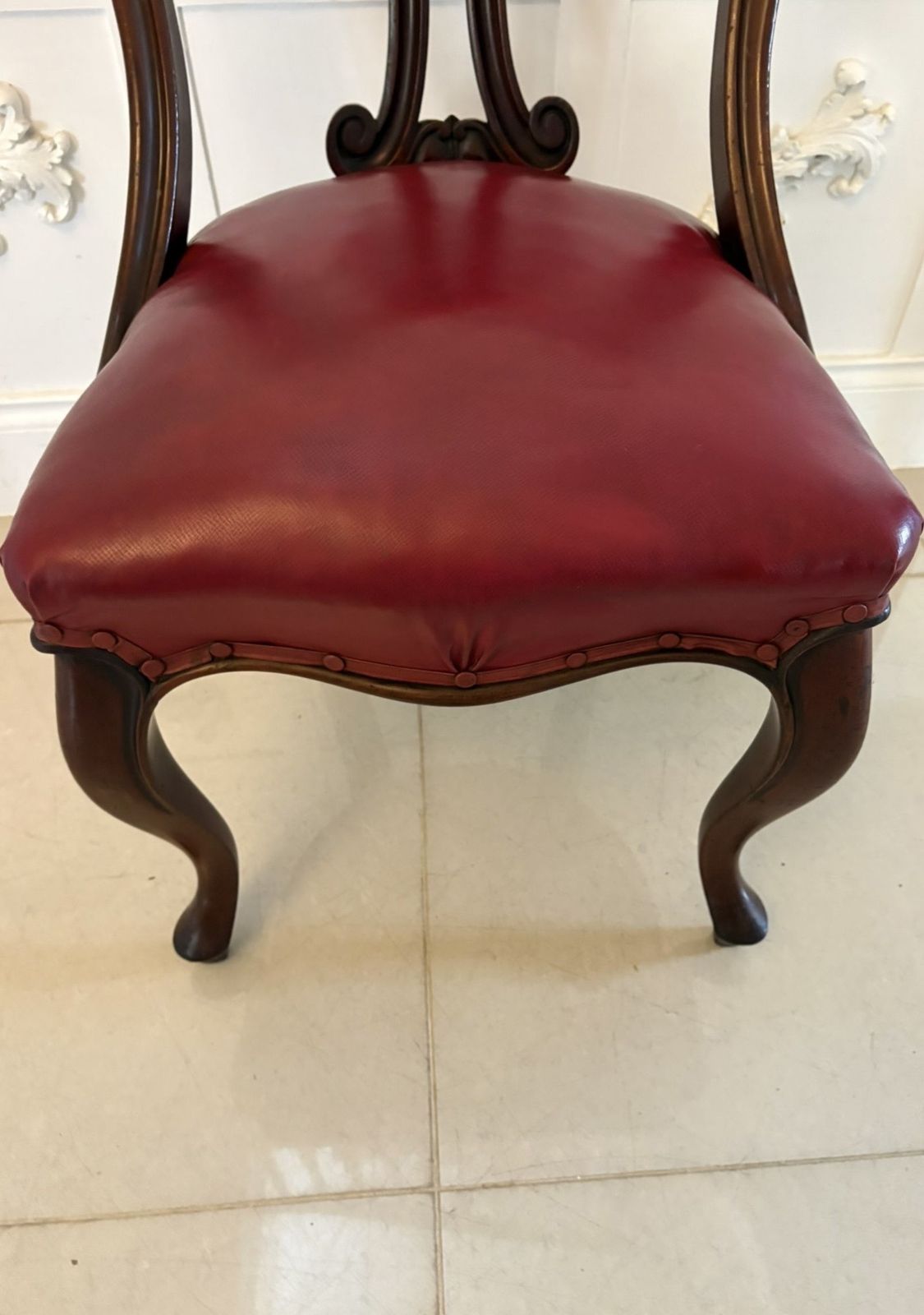 photo buy Set Of Six Antique 19th Century Superb Quality Carved Mahogany Dining Chairs