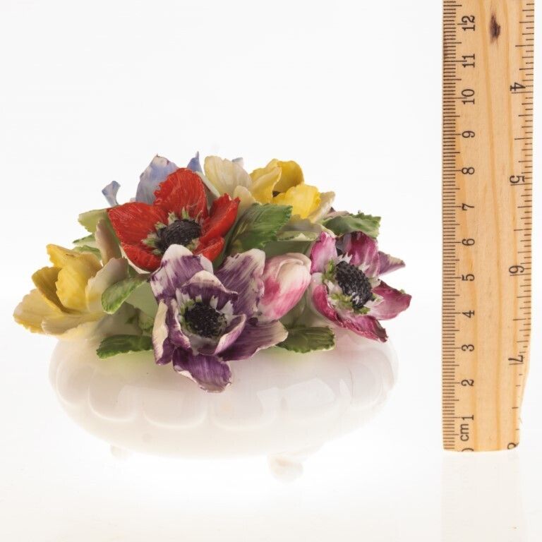 Royal Adderley Porcelain Painted Flowers Vase photo for sale