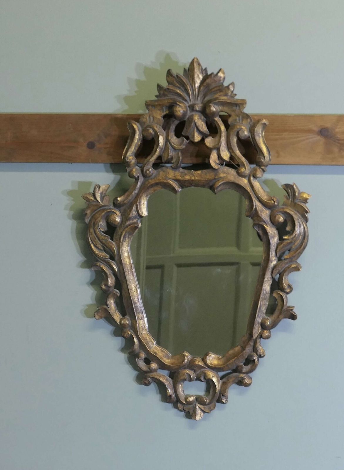 Attractive Baroque Style Small Gilt Wall Mirror The Mirror Has An Unusual Shape, It Has A photo furniture