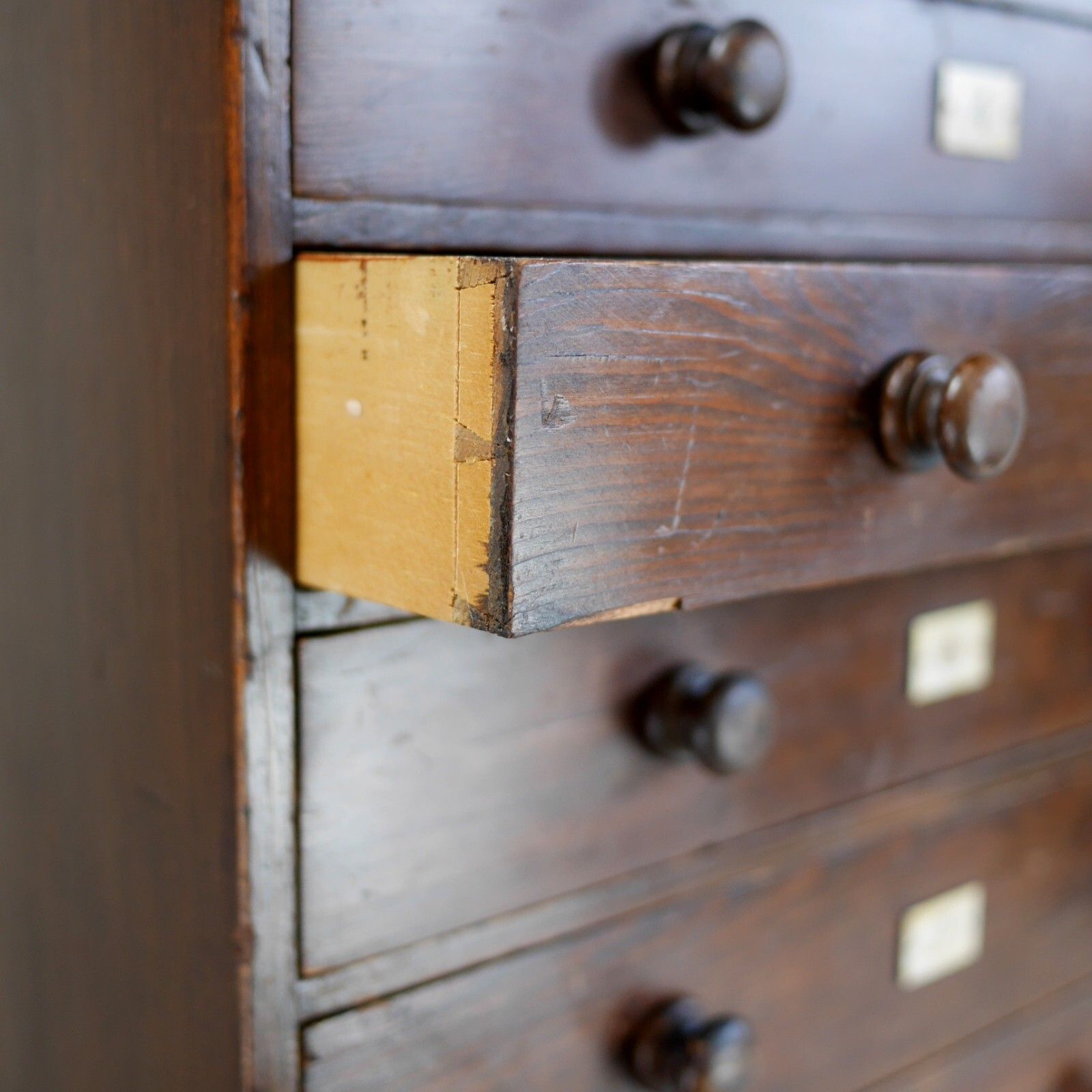 photo buy Antique 19th Century Specimen Museum Sample Display Cabinet Bank Drawers #102902