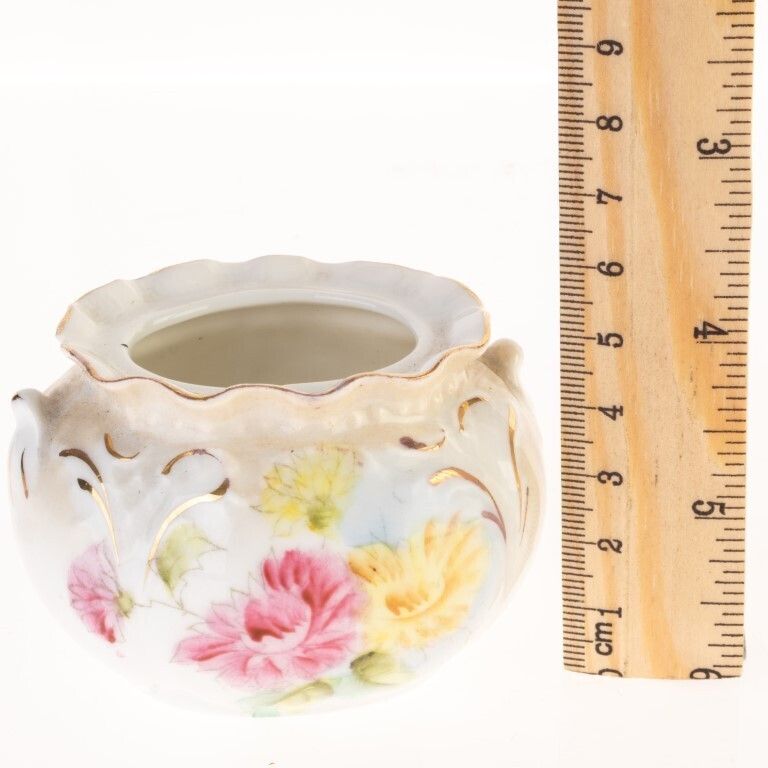 Art Nouveau Gilt Hand Painted Porcelain Pot photo Home Decor