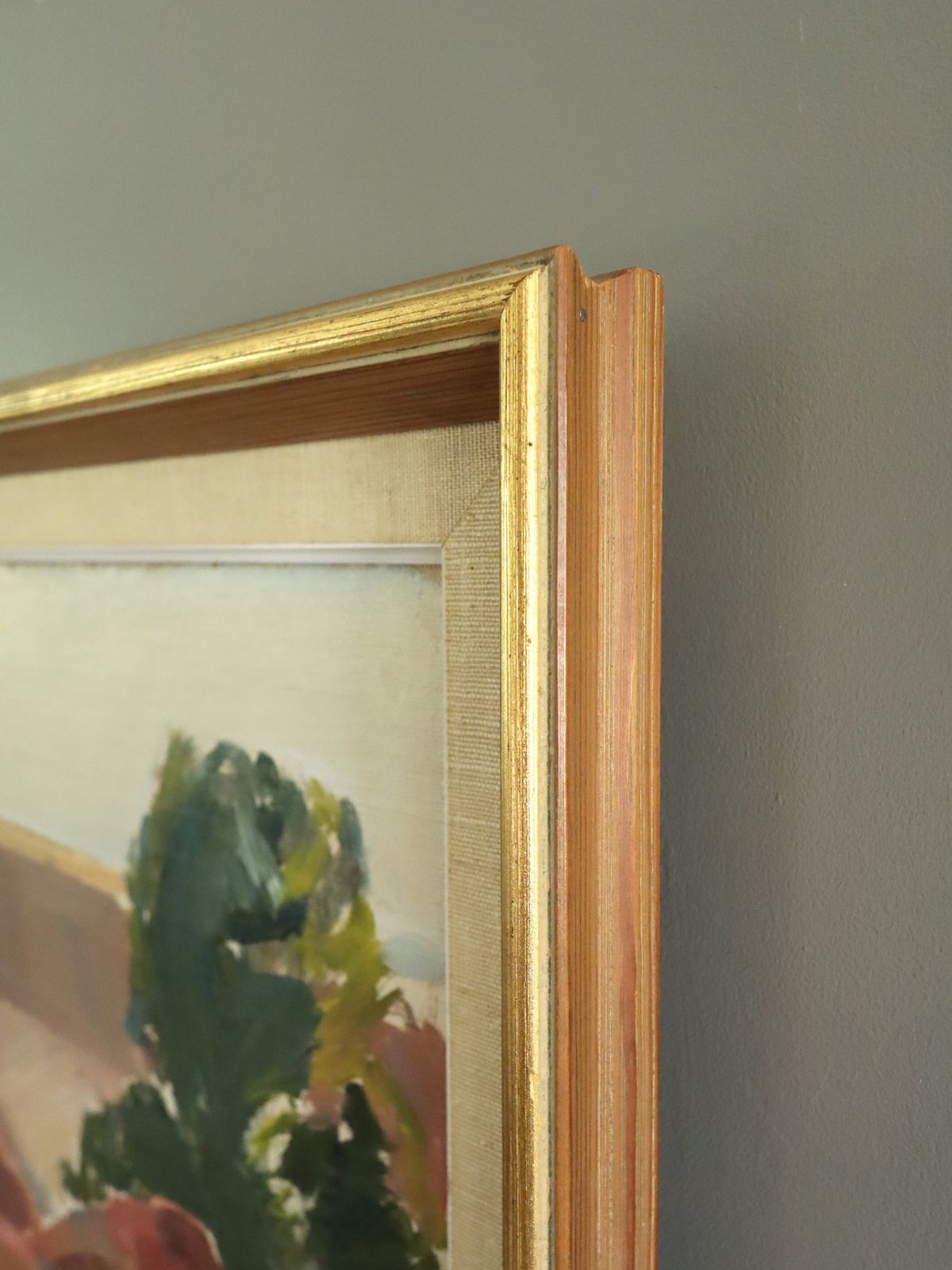 Canyon Edge,   Oil Painting, Modernist photo vintage