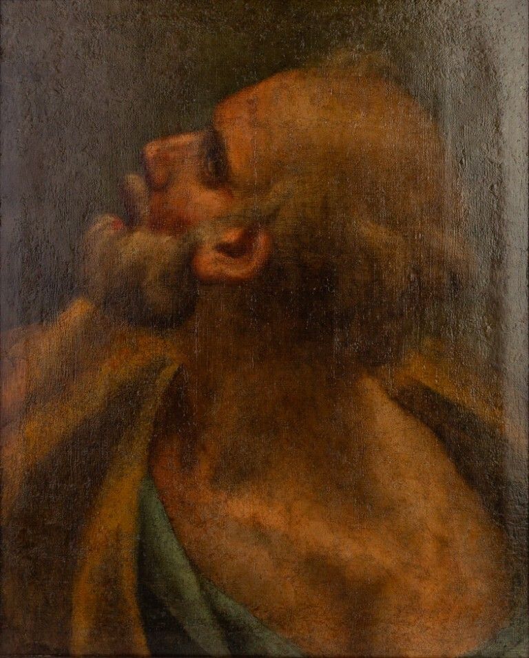 18th Century Roman Old Master Oil Painting Portrait On Canvas