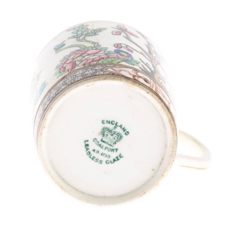 Antique Coalport Indian Tree Pattern Porcelain Demitasse Espresso Coffee Cup 19th Century photo furniture