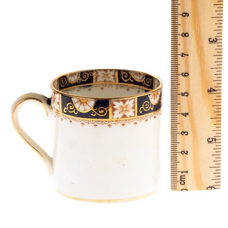 Antique William Lowe Court Porcelain Demitasse Cup With Imari Style Border Ca. 1912 photo for sale