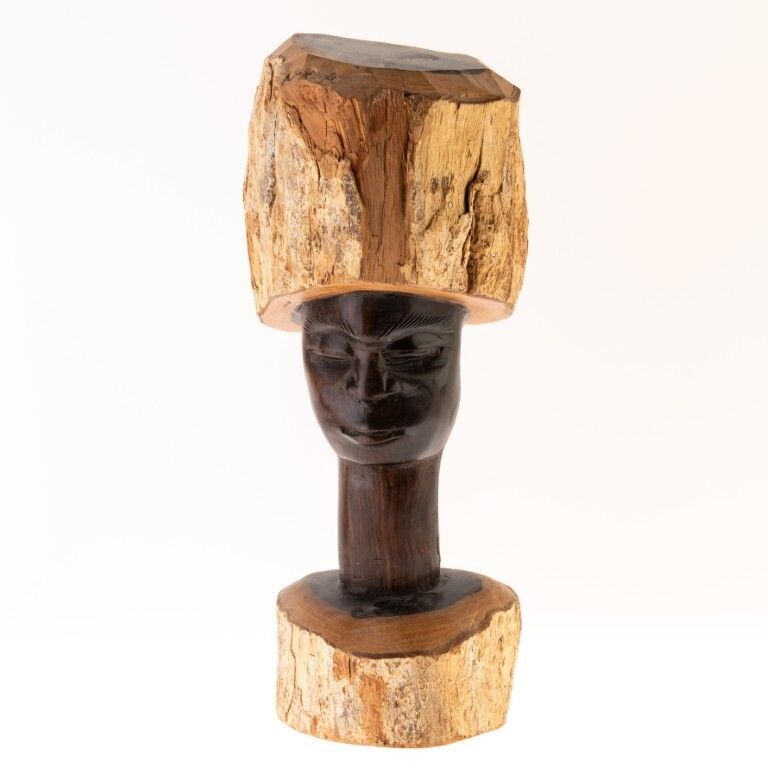 African Ethnographic Carved Wood Figural Sculpture
