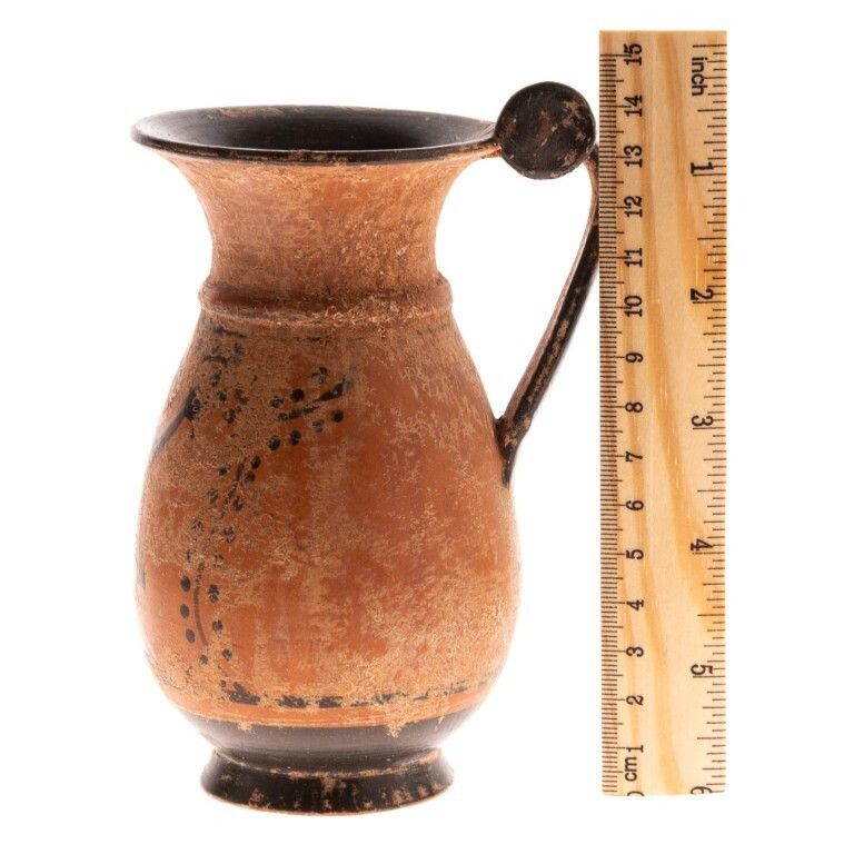 Etrusco Corinthian Greek Terracotta Pottery Jug 500 Bc photo for sale