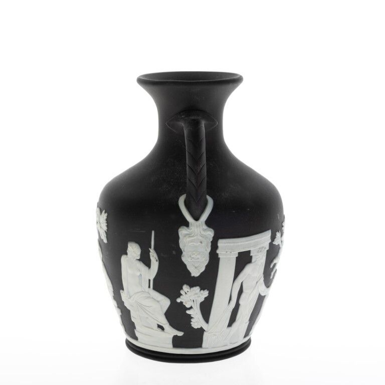 Wedgwood Black Basalt Jasperware Ceramic Porcelain Copy Of The Portland Vase photo Home Decor