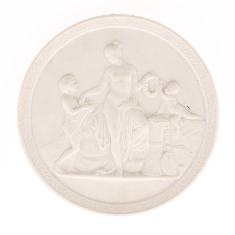 Royal Copenhagen Danish Porcelain Classical Thorvaldsen “Spring” Medallion Wall Plaque