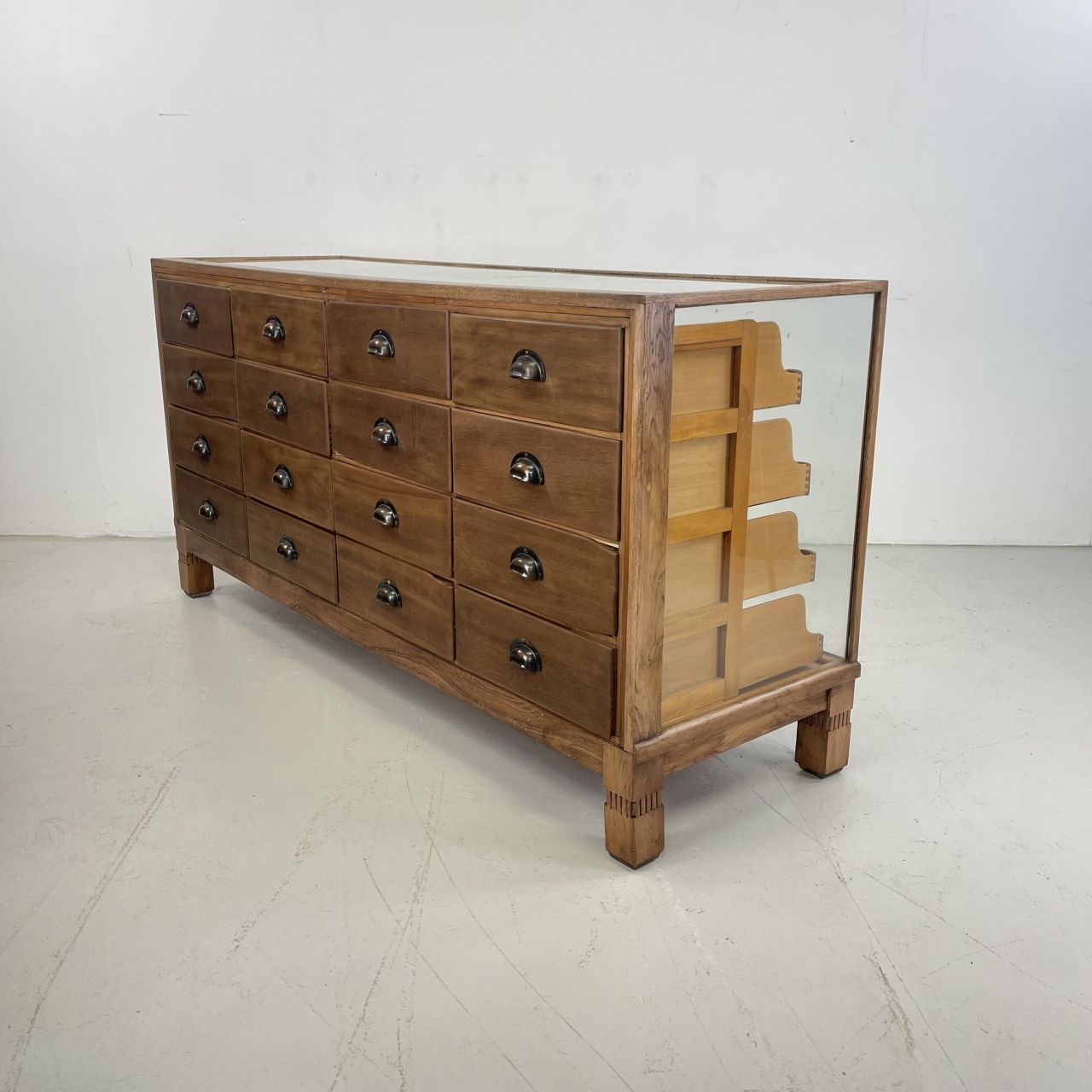 1930s 16 Drawer Oak Shop Counter photo buy