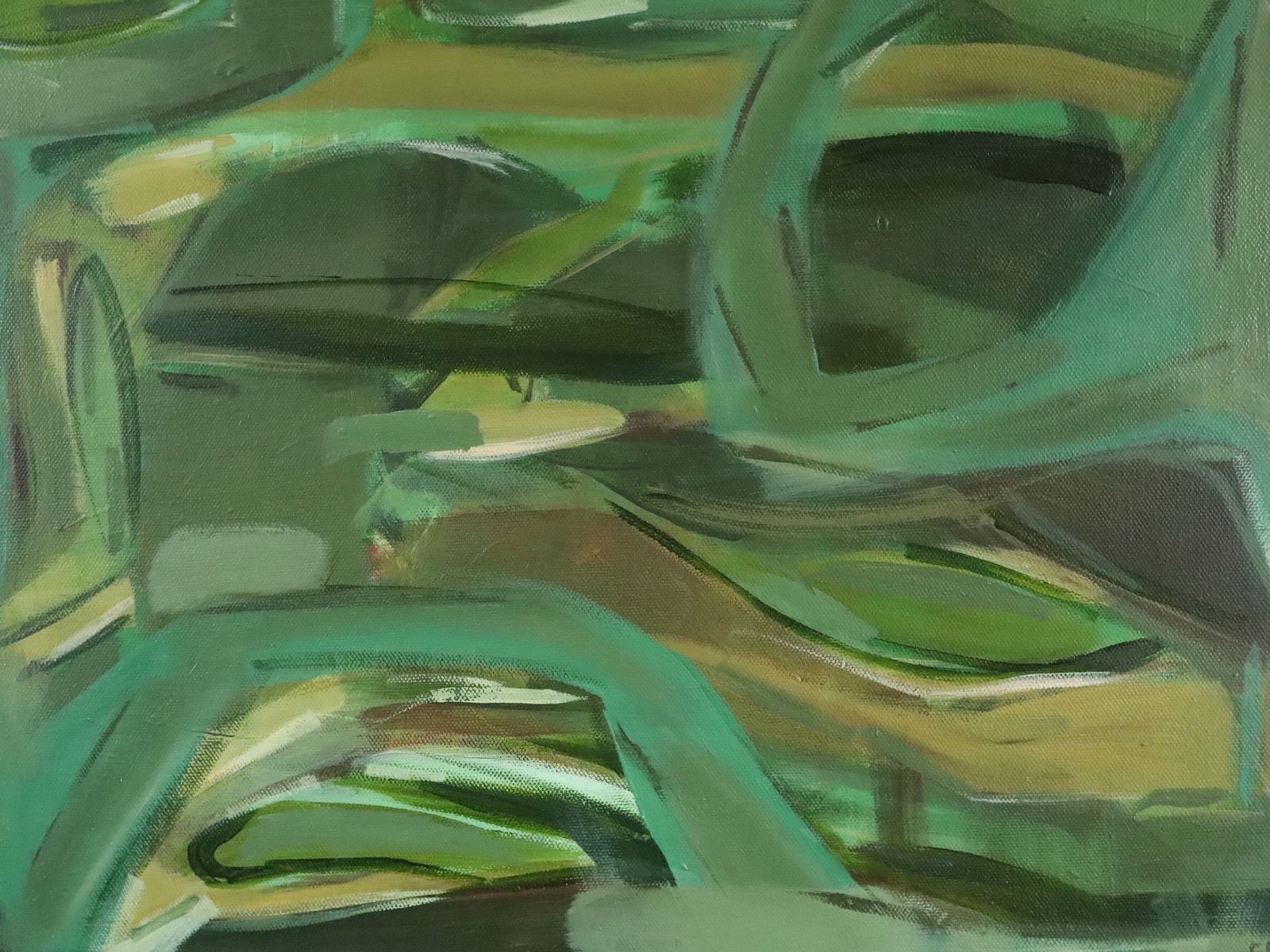 Resting In Green Oil Painting photo vinterior