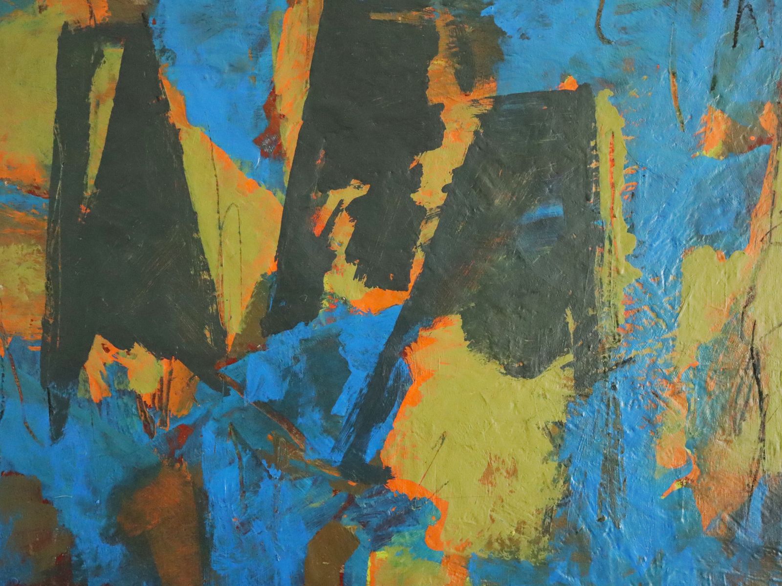 photo furniture Cobalt Collision Oil Painting, 1990s
