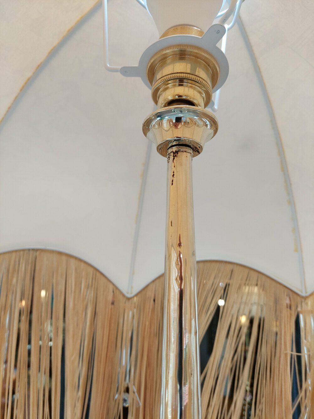 19thc Tibetan Ceremonial Copper Horn Standard Lamp photo 1850.0