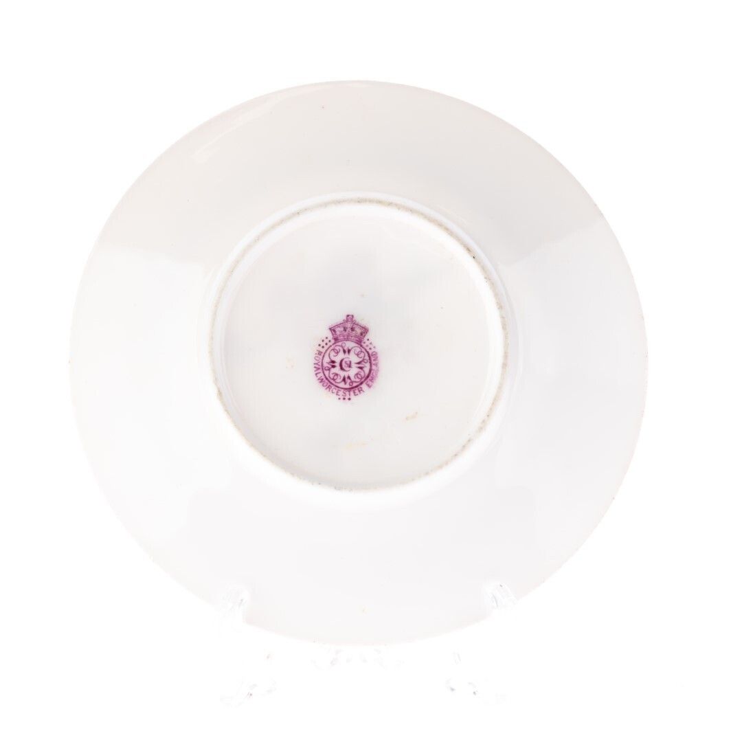 Antique Royal Worcester Art Nouveau Hand Painted Blush Porcelain Floral Plate photo furniture