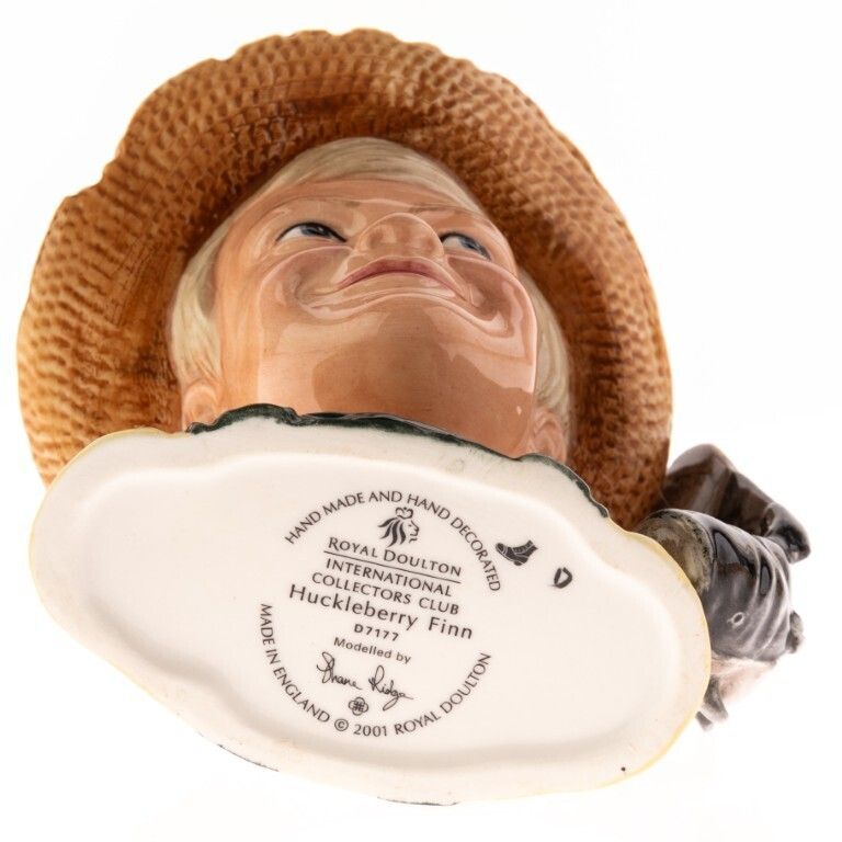 Royal Doulton Porcelain Ceramic Figural Collector’s Mug Huckleberry Finn 2001 photo for sale