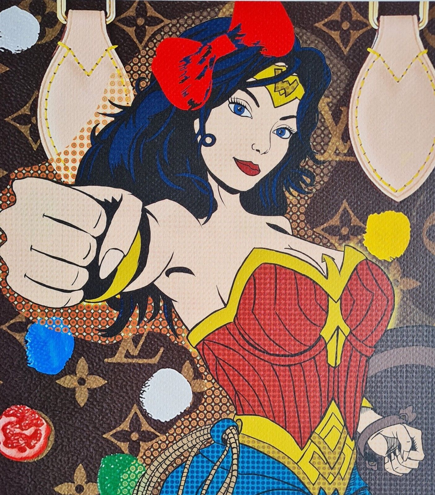 Death Nyc * Wonder Woman * 45 X 32 Cm * Signed * Limited * Certificate # XX/120 photo for sale