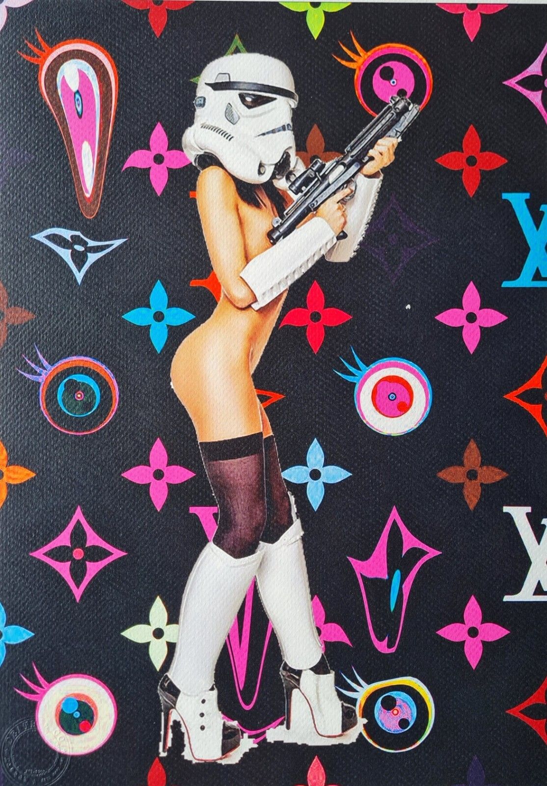Death Nyc * Star Wars * 45 X 32 Cm * Signed * Limited * Certificate # XX/120 photo furniture