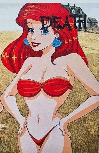 Death Nyc *Snow White & Arielle *45 X 32 Cm*Signed *Limited*Certificate photo 455.0