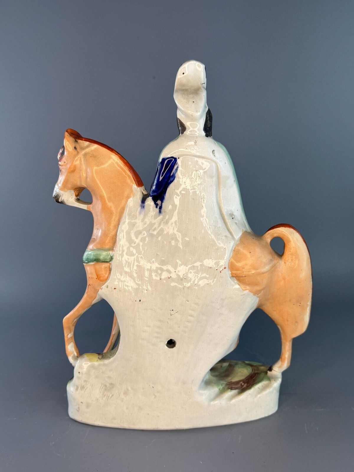 Large Victorian Staffordshire Flatback Figure Of A Scottish Highlander On Horseback photo for sale