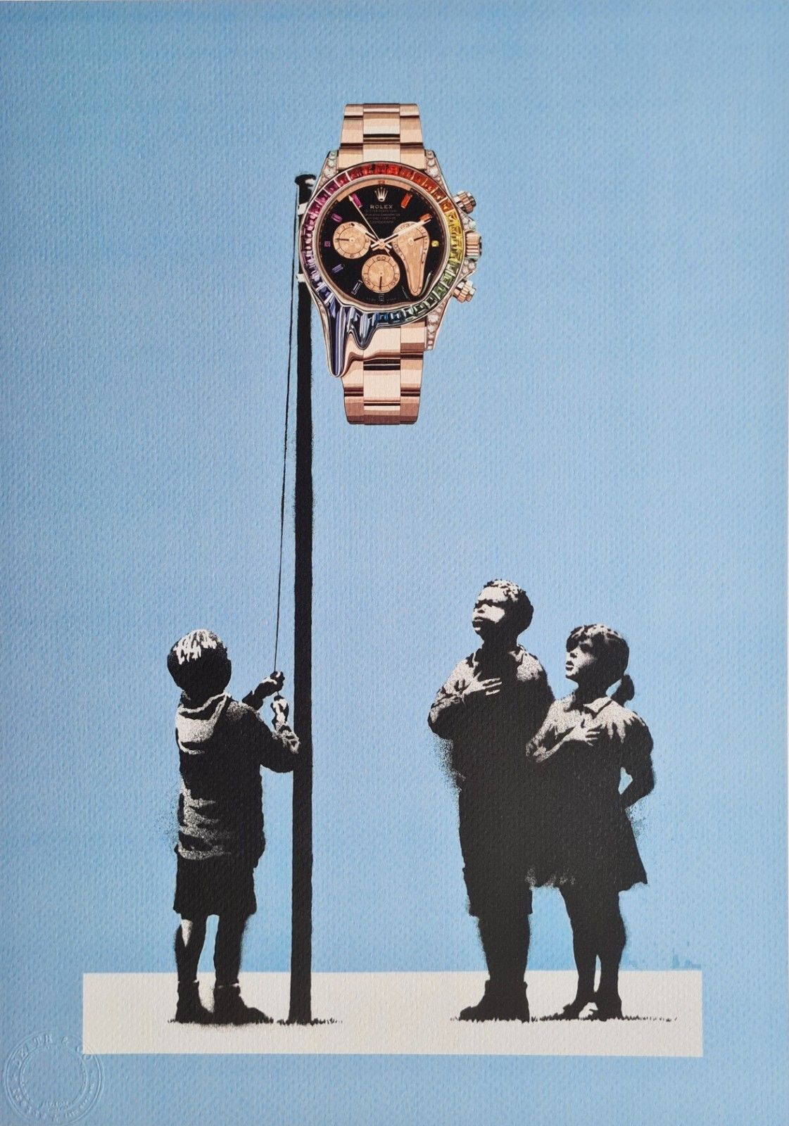 Death Nyc * Banksy Vs. Rolex * Signed * Limited * Certificate photo furniture
