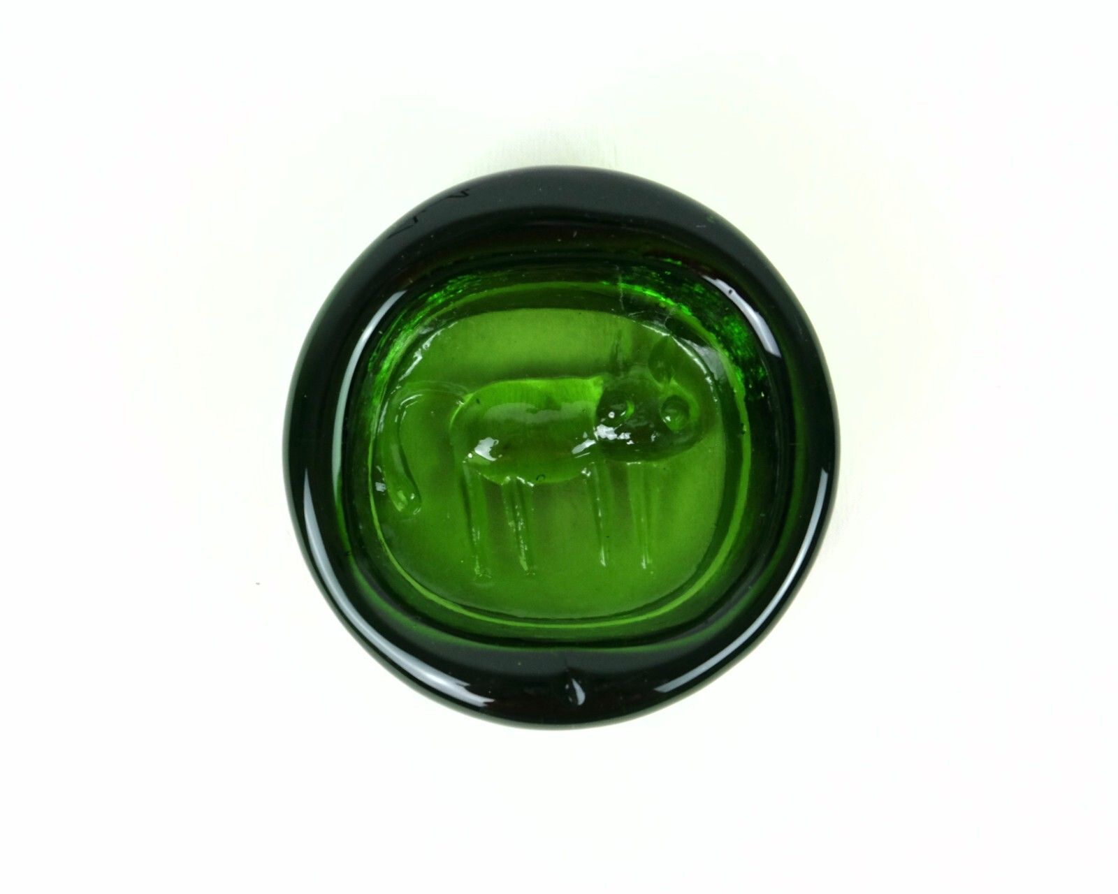 A Mid Century Swedish Glass Animal Dish By Erik Hoglund For Boda