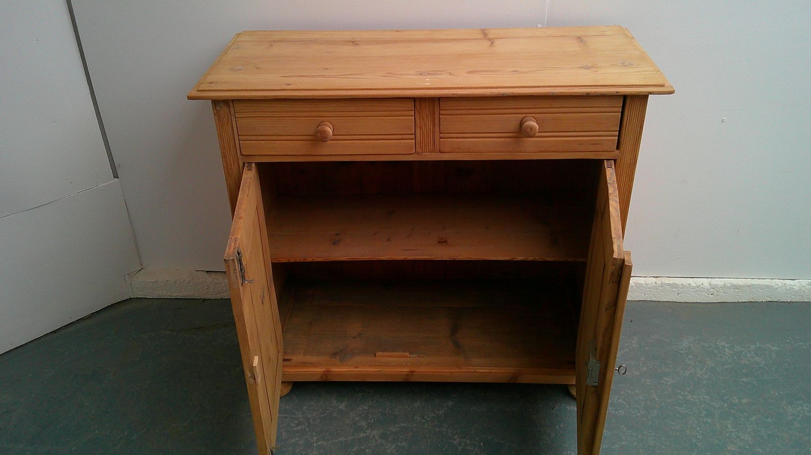 A Lined Pine Shallow Victorian Dresser Base To Wax/Paint photo for sale