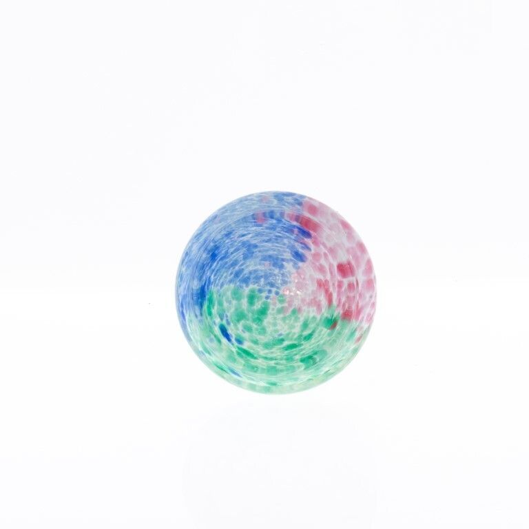 Mid Century Caithness Scottish Hand Blown Mottled Pink, Green And Blue Studio Glass Vase photo 65.0