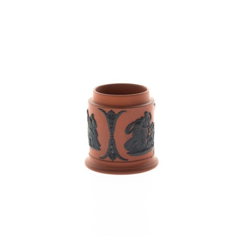 Antique Wedgwood Basalt Jasperware Ceramic & Terracotta Rosso Anticco Vase 19th Century photo Home Decor