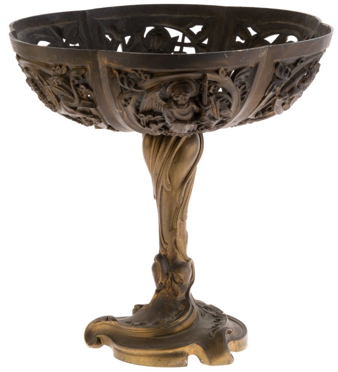 Antique Religious Ecclesiastical Gilt Bronze Centrepiece 19th Century