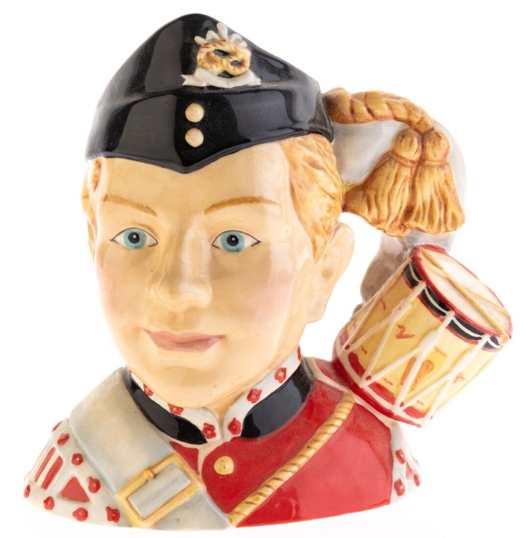 Royal Doulton “North Staffordshire Drummer Boy” English Porcelain Ceramic Pottery Character Toby Jug