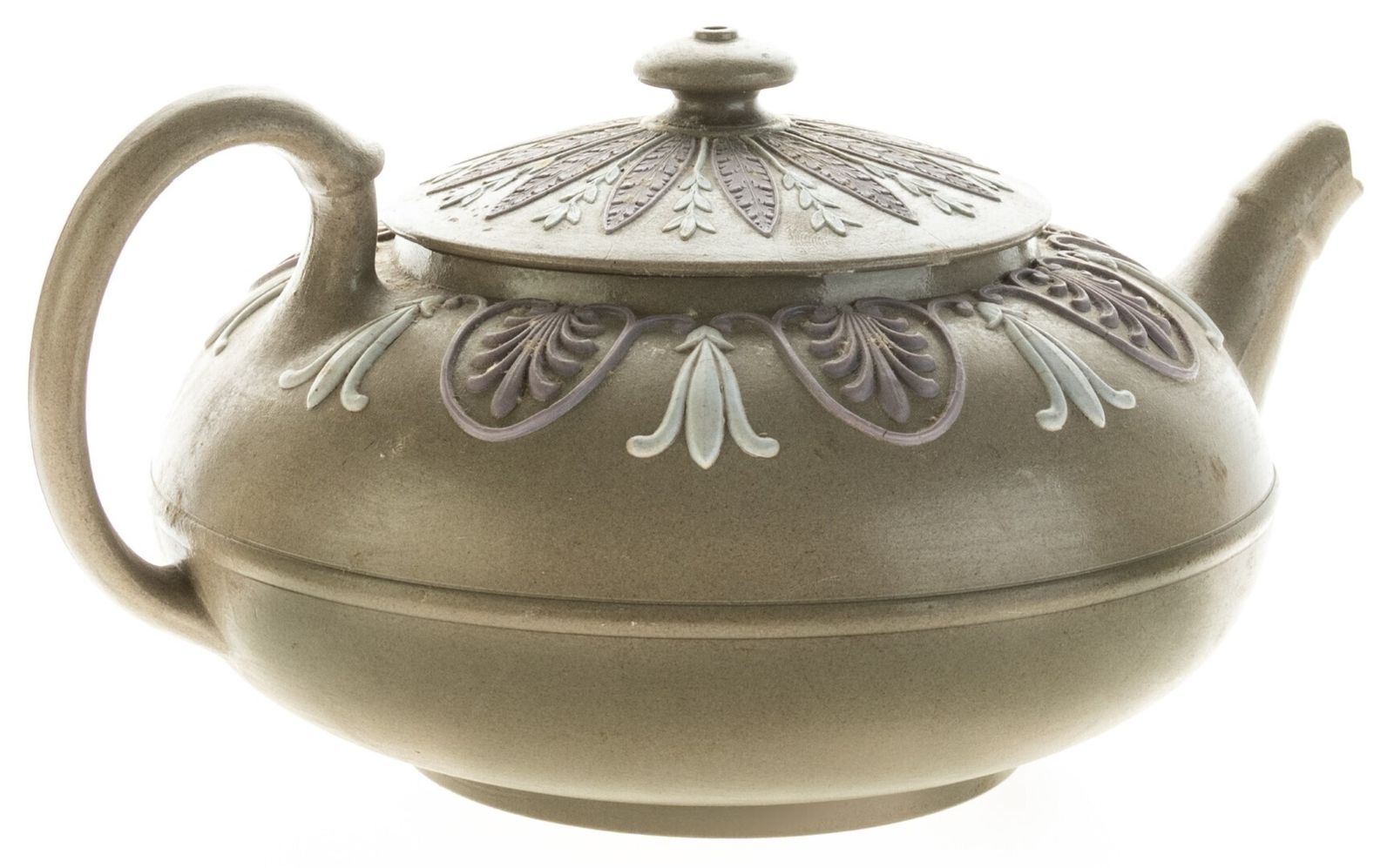 Antique Late 18th Century Wedgwood Bas Relief Pottery Teapot