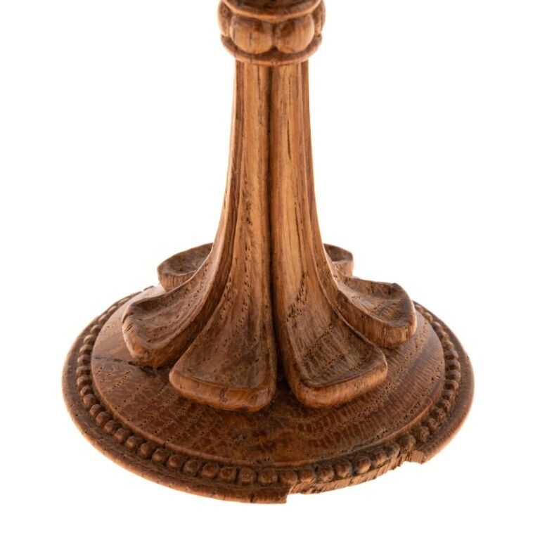 Antique Victorian Gothic Revival Hand Turned Treen Wood Goblet 19th Century photo furniture