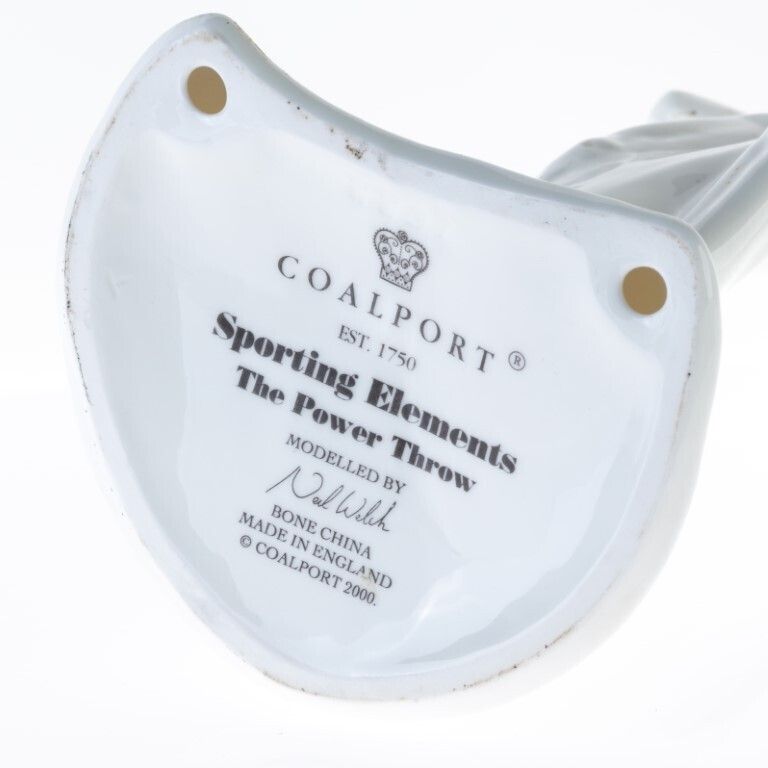 Coalport English Porcelain Sporting Elements Series “Power Throw” Sculpture Modelled By Neil Welch photo furniture