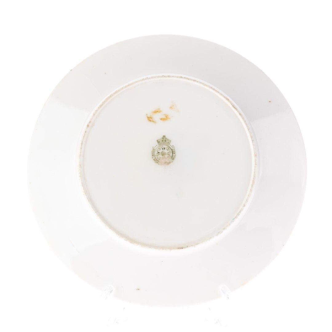 Antique Royal Worcester Hand Painted Porcelain Art Nouveau Floral Plate photo furniture