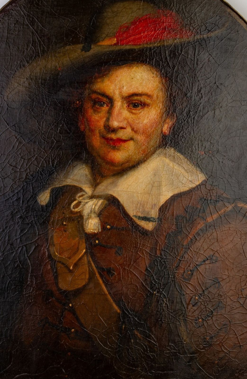 18th Century Dutch Old Master Portrait Oil Painting On Canvas photo furniture